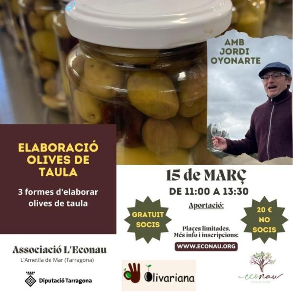 Elaboració d'Olives de Taula amb Jordi Oyonarte